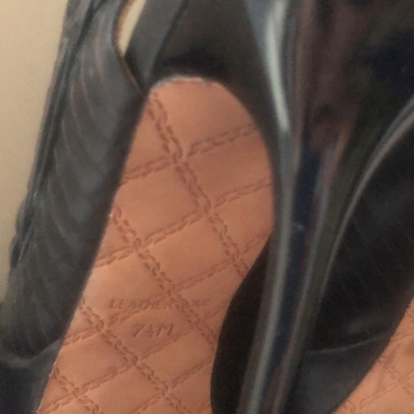 L.a.m.b. Lamb Gwen stefani Keaton braided leather platform sling back stiletto - Picture 4 of 16